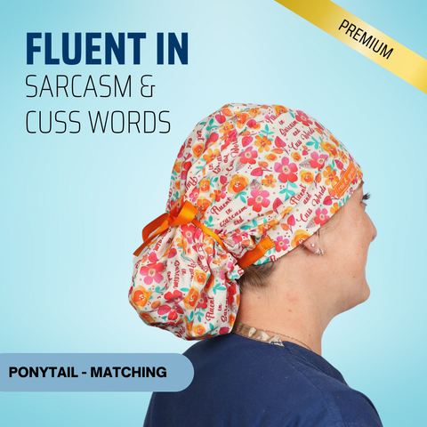 Fluent in Sarcasm & Cuss Words (White)