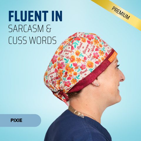 Fluent in Sarcasm & Cuss Words (White)