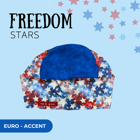 Freedom Stars - Scrub Cap - rae & grace - Euro - Accent Top