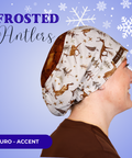 Frosted Antlers - Scrub Cap - rae & grace - Euro - Accent Top