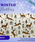Frosted Antlers - Scrub Cap - rae & grace - Skull Cap - Made to order Please allow 7-10 days for fulfillment.