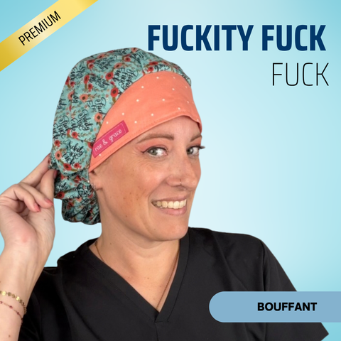 Fuckity Fuck Fuck - Scrub Cap - rae & grace - Bouffant