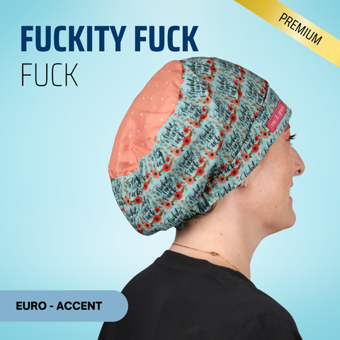 Fuckity Fuck Fuck - Scrub Cap - rae & grace - Euro - Accent Top
