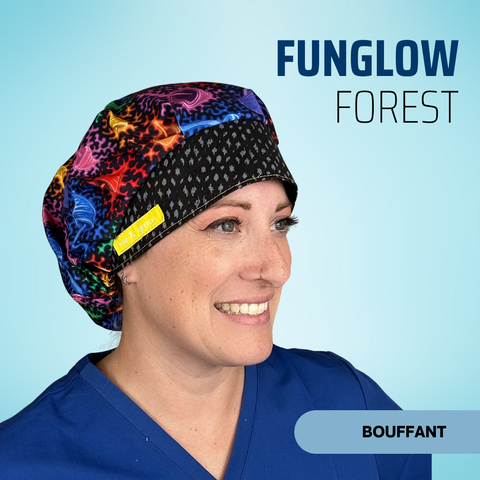 Funglow Forest - Scrub Cap - rae & grace - Bouffant