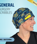 General Surgery Scribbles - Scrub Cap - rae & grace - Euro - Matching Top