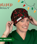 Gilded Holly - Scrub Cap - rae & grace - Euro - Matching Top