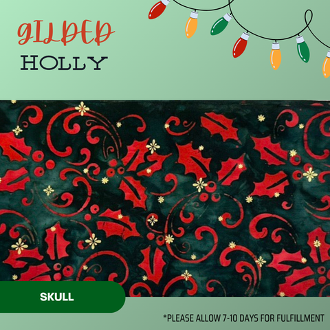 Gilded Holly - Scrub Cap - rae & grace - Skull Cap - Made to order Please allow 7-10 days for fulfillment.