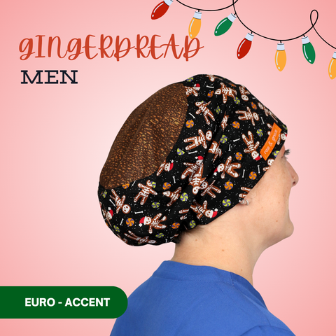 Gingerdread Men - Scrub Cap - rae & grace - Euro - Accent Top