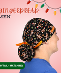 Gingerdread Men - Scrub Cap - rae & grace - Ponytail - Matching Top