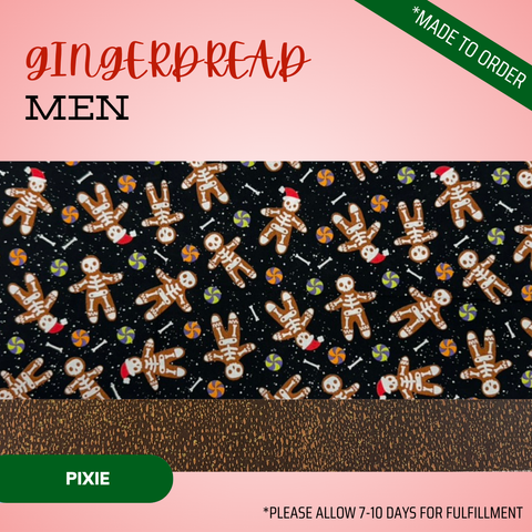 Gingerdread Men - Scrub Cap - rae & grace - Pixie - Made to order Please allow 7-10 days for fulfillment.