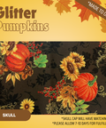 Glitter Pumpkins  - Scrub Cap - rae & grace - Skull Cap - Made to order Please allow 7-10 days for fulfillment.