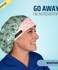 Go Away, I'M Introverting - Scrub Cap - rae & grace - Bouffant