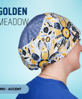 Golden Meadow - Scrub Cap - rae & grace - Euro - Accent Top