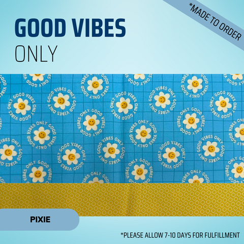 Good Vibes Only - Scrub Cap - rae & grace - Pixie - *Made to order