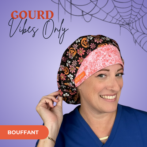 Gourd Vibes Only  - Scrub Cap - rae & grace - Bouffant