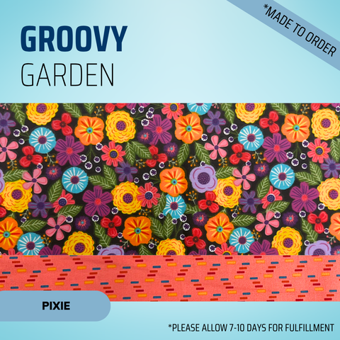 Groovy Garden - Scrub Cap - rae & grace - Pixie - *Made to order