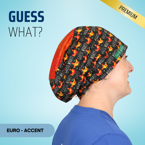 Guess What Chicken Butt - Scrub Cap - rae & grace - Euro - Accent Top