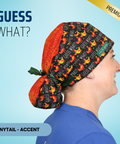 Guess What Chicken Butt - Scrub Cap - rae & grace - Ponytail - Accent Top