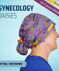 Gynecology Diasies - Scrub Cap - rae & grace - Ponytail - Matching Top
