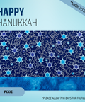 Happy Hanukkah - Scrub Cap - rae & grace - Pixie - Made to order Please allow 7-10 days for fulfillment.