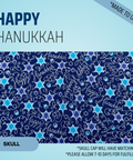 Happy Hanukkah - Scrub Cap - rae & grace - Skull Cap - Made to order Please allow 7-10 days for fulfillment.