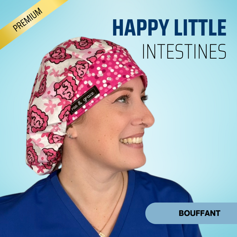 Happy Little Intestines - Scrub Cap - rae & grace - Bouffant