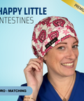 Happy Little Intestines - Scrub Cap - rae & grace - Euro - Matching Top
