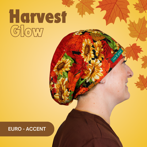 Harvest Glow - Scrub Cap - rae & grace - Euro - Accent Top
