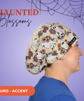 Haunted Blossoms  - Scrub Cap - rae & grace - Euro - Accent Top