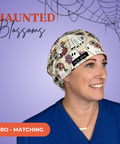 Haunted Blossoms  - Scrub Cap - rae & grace - Euro - Matching Top