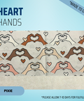 Heart Hands - Scrub Cap - rae & grace - Pixie - Made to order Please allow 7-10 days for fulfillment.