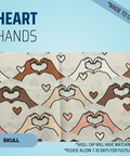 Heart Hands - Scrub Cap - rae & grace - Skull Cap - Made to order Please allow 7-10 days for fulfillment.
