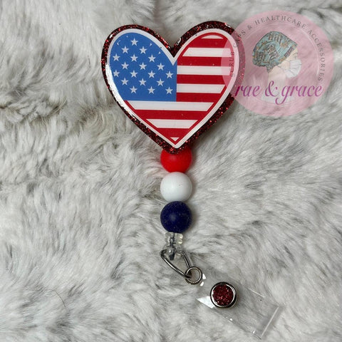 Heart Flag Red - Badge Reel