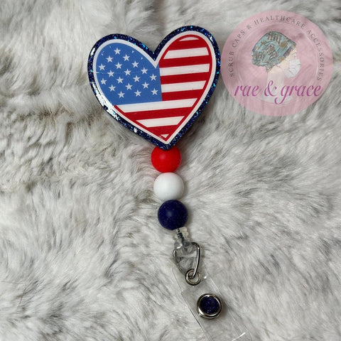 Heart Flag Blue - Badge Reel