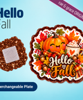 Hello Fall - Badge Reel - rae & grace - Interchangeable Plate Only