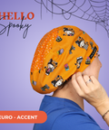 Hello Spooky  - Scrub Cap - rae & grace - Euro - Accent Top