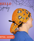 Hello Spooky  - Scrub Cap - rae & grace - Ponytail - Accent Top