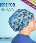 Here For The Pizza - Scrub Cap - rae & grace - Euro - Accent Top