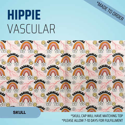 Hippie Vascular - Scrub Cap - rae & grace - Skull Cap - *Made to order