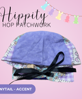 Hippity Hop Patchwork - Scrub Cap - rae & grace - Ponytail - Accent Top