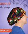 Hocus Purr-Cus  - Scrub Cap - rae & grace - Euro - Accent Top