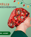 Holly Hedgehogs - Scrub Cap - rae & grace - Euro - Accent Top