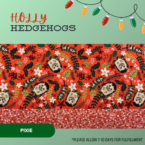 Holly Hedgehogs - Scrub Cap - rae & grace - Pixie - Made to order Please allow 7-10 days for fulfillment.