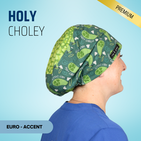 Holy Choley - Scrub Cap - rae & grace - Euro - Accent Top