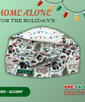 Home Alone For The Holidays - Scrub Cap - rae & grace - Euro - Accent Top