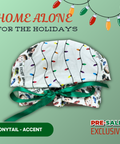 Home Alone For The Holidays - Scrub Cap - rae & grace - Ponytail - Accent Top
