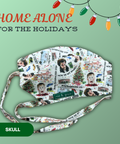 Home Alone For The Holidays - Scrub Cap - rae & grace - Skull Cap - Made to order Please allow 7-10 days for fulfillment.