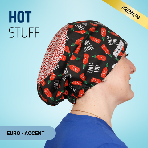 Hot Stuff - Scrub Cap - rae & grace - Euro - Accent Top