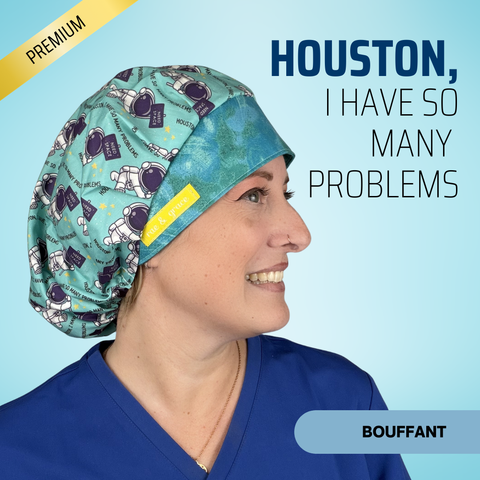 Houston I Have So Many Problems - Scrub Cap - rae & grace - Bouffant