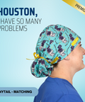Houston I Have So Many Problems - Scrub Cap - rae & grace - Ponytail - Matching Top